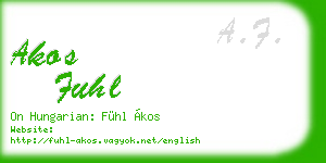 akos fuhl business card